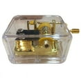 thumbnail image 3 of 18 note Acrylic Clear Hand Cranked Gurdy Musical Mechanism Music Box Kids Gift, 3 of 5