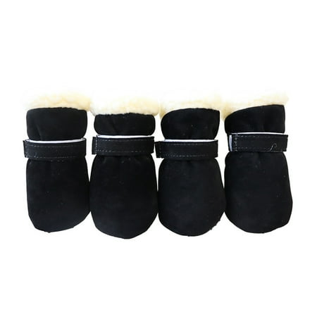 SHNETY 4Pcs Pet Shoes Solid Color Prevent Coldness Soft Sole Fashion Pet Dogs Sneakers Pet Product