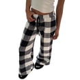 thumbnail image 2 of Pantalones de Pijama para Mujer, de Leopardo, Peludos, Estilo Y2K, de Cintura Alta, Bonitos. Cuadros L, 2 of 9