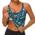 thumbnail image 4 of Naloa Cartoon Heavy Equipment Machinery Road Construction Sports Bras for Women, High Support Bra with Removable Pads, Comfortable - X-Large, 4 of 9