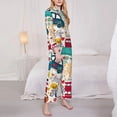 thumbnail image 3 of Balery London Symbols Conjunto de Pijama con Estampado para Mujer, Conjunto de Dos Piezas con Manga Larga, Ropa de Dormir Suave con Bolsillos, Pijamas Cómodos-Large, 3 of 7