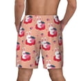 thumbnail image 3 of Kdxio Bunny And Strawberry Print Men's Swim Trunks with Compression Liner 7 Inch Inseam Quick Dry Swim Shorts, 3 of 7