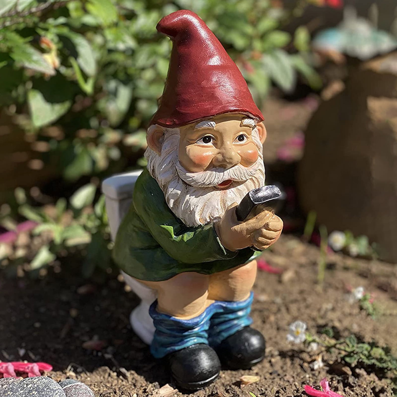 Biplut Ornamental Garden Statue Realistic Resin Gnome Statue on The