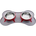 thumbnail image 2 of Iconic Pet 52407 32 oz Color Splash Designer Bone Shape Fusion Diner for Dog & Cat, Gray - 4 Cups, 2 of 2