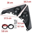 thumbnail image 3 of 1.5 Inch Pair Front Pillar Althorn Tweeter Covers Car Tweeter Refitting Speaker Boxes Mounts for 2016-2019,1 Pair x Tweeter Covers with mounting accessories,black, 3 of 5