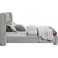 thumbnail image 3 of Bowery Hill Contemporary Upholstered Grey Boucle Fabric King Bed, 3 of 6