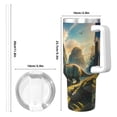 thumbnail image 4 of Daiia Valley River Dinosaur Printed 40 oz Tumbler with Handle,Ice Bully Insulated Tumbler 2 in 1 Lid Insulated Water Bottle Stainless Steel Travel Coffee Mug, 4 of 8