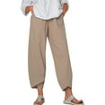 thumbnail image 3 of Guardurnaity Pantalones de mujer Noveno pantalones Pantalones deportivos sueltos de pierna ancha Pantalones deportivos de pierna ancha Prendas para la parte inferior del cuerpo Caqui M, 3 of 5