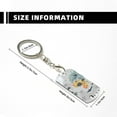 thumbnail image 3 of Uemuo The World Map with Cartoon Animals Pattern Rectangular Metal Keychain - Durable, Stylish, and Personalized Key Ring for Men and Women,Engraved Keychain,Gift Slim Sturdy Keychain, 3 of 7