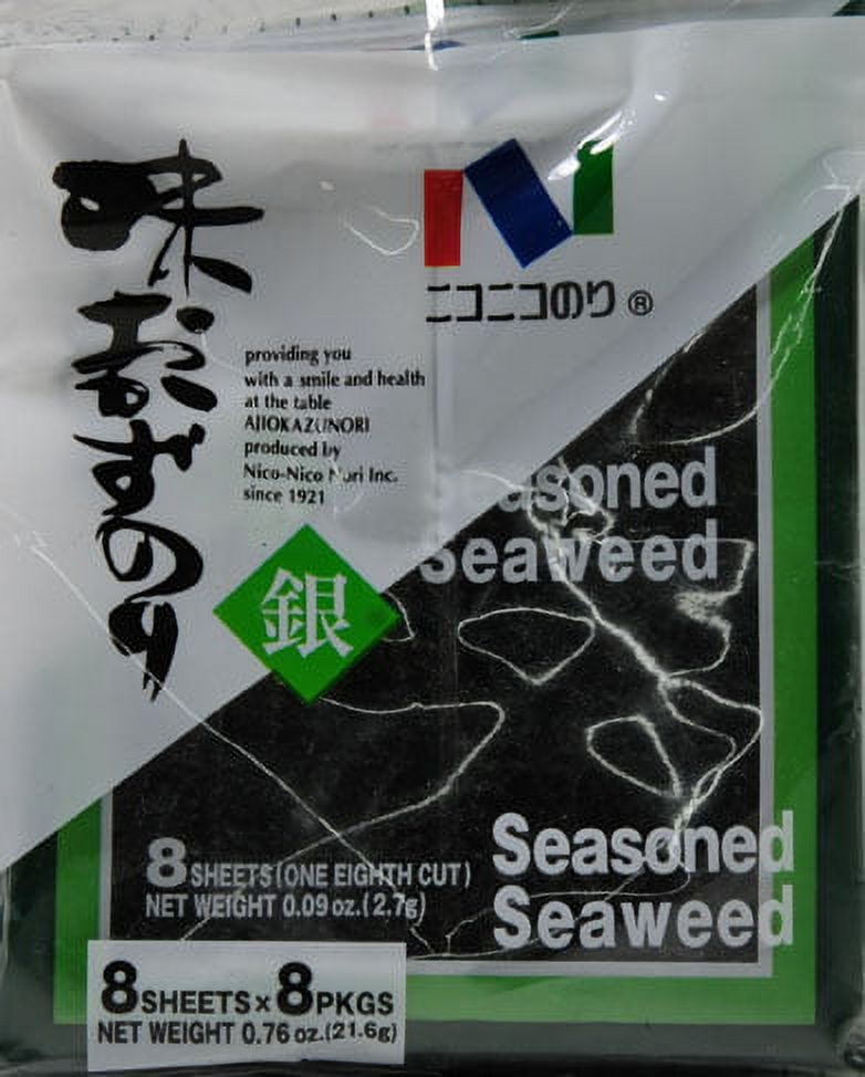 (2 pack) Nico Nico Okazu Nori 8 pk - 0.76 oz