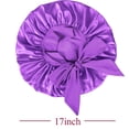 thumbnail image 4 of ORUYROP Bonnet en Satin Bonnet en Soie avec Bande Élastique à Nouer Bretelles Ajustables Bonnet pour Cheveux Taille Jumbo pour Dormir Bonnet en Satin Extensible, 4 of 7
