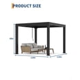 thumbnail image 2 of TEQIN Outdoor Louvered Pergola,10'x10' Aluminum Louvered Pergola With Adjustable Louvered Roof  Aluminum Pergola For Outside Deck Backyard Pavilion, 2 of 7