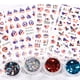 thumbnail image 4 of Pegatinas para uñas del 4 de julio, diseño de bandera, autoadhesivas, para el Día de la Independencia, con purpurina, estrellas y lentejuelas para decoración de manicura., 4 of 8