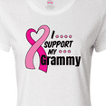 thumbnail image 4 of Inktastic Breast Cancer Awareness I Support My Grammy with Pink Ribbon Women's T-Shirt, 4 of 5