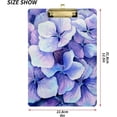 thumbnail image 2 of FMSHPON Purple Hydrangea Flower Petals Clipboard Hardboard Wood Nursing Clip Board and Pull for Standard A4 Letter 13x9 inches, 2 of 7