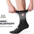 thumbnail image 5 of ROCKBROS Cycling Socks for Men Women - Breathable Comfortable Durable Stylish Athletic Biking Socks, Black White Blue Mixed Color, 3 Pairs, 5 of 10