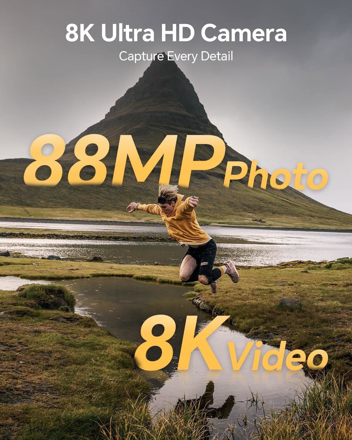 ACTITOP Digital Camera for Photography 8K 88MP Autofocus WiFi Vlog Dual-Lenses Camera for YouTube with 32GB Card,16X Digital Zoom Touch Screen Video Camera