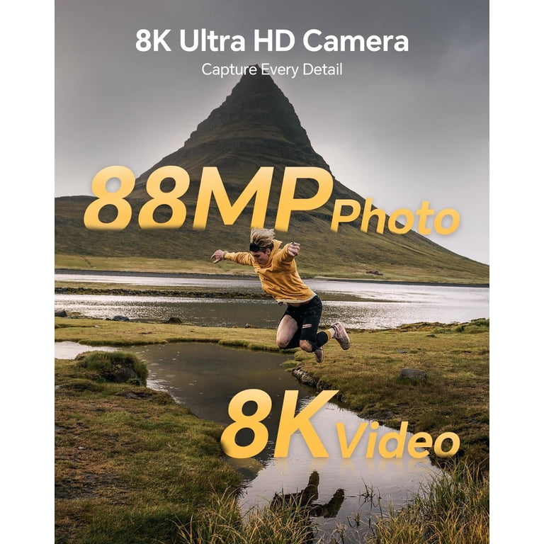 音羽光機製作所(OKS) ミドル120A ビューファインダースプリングカメラ ACTITOP Digital Camera for Photography 8K 88MP Autofocus WiFi Vlog