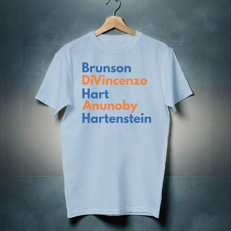 

New York T-Shirt NYK Fans Knicks Shirt NY Basketball Shirt Top Brunson DiVincenzo Hart Anunoby Hartenstein Tee