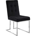 thumbnail image 3 of Meridian Furniture Alexis Velvet Dining Chair, Black (Set of 2), 3 of 7