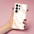 thumbnail image 2 of SKLYDDI Pink Marble & Gold Sparkles for Galaxy A02 Case - Abstract Design, TPU, Flexible, Aesthetic Cute, 2 of 7