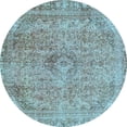 thumbnail image 1 of Ahgly Company Indoor Round Abstract Light Blue Modern Area Rugs, 6' Round, 1 of 4