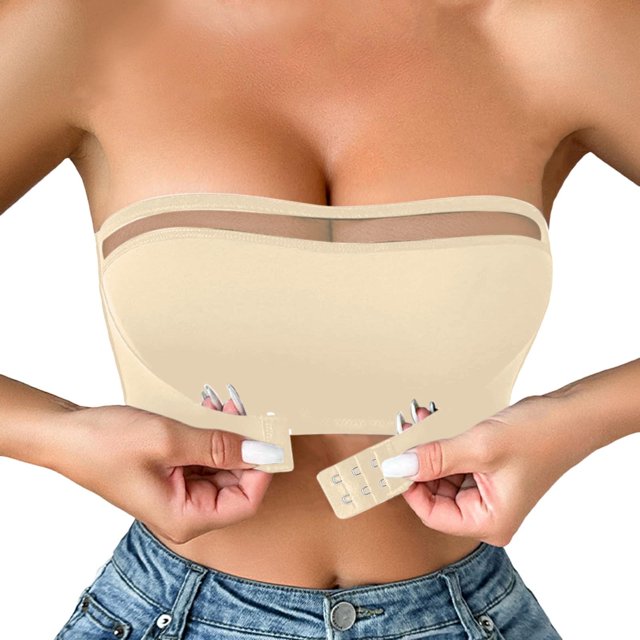 Sujetador sin tirantes con cierre delantero para mujer: cómodo sujetador para el día a día, diseño versátil, ideal para combinar con otras prendas y para todas las estaciones