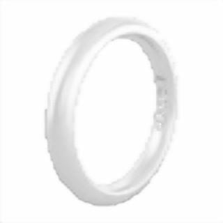 QALO Women's Pearl Classic Stackable Silicone Ring – Durable Wedding Bands with Flexible Comfortable Fit – Skin-Friendly and Lightweight Design – Size 08