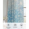 thumbnail image 6 of Blue Coastal Sheer Curtains 84 Inch Length 2 Panels Set for Living Room/Bedroom, Summer Ocean Starfish Conch Seashells Kitchen Curtains Grommet Semi-Sheer Curtains Drapes Window Treatments 42"x84"x2, 6 of 7