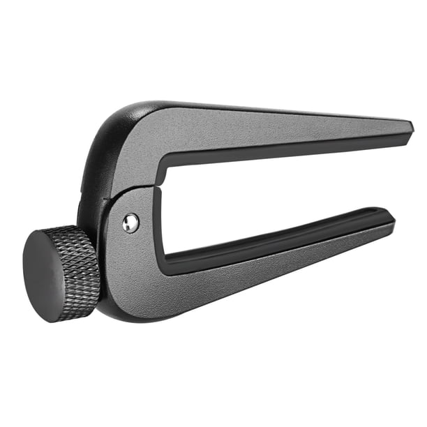 Cejilla de guitarra universal, cejilla de guitarra de aleación con tornillo ajustable para instrumentos de 6 y 12 cuerdas, guitarra clásica, eléctrica y acústica, ukelele, mandolina y banjo - negro. JM