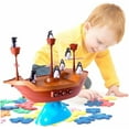 thumbnail image 2 of Juego de mesa Penguin Pirate Ship Don't Rock The Boat Juegos para niños Juegos familiares para niños y adultos Juegos de mesa para la noche familiar Juegos de mesa para varios jugadores Construye, 2 of 8