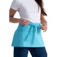 thumbnail image 5 of Delantal Chef Works unisex con cintura turquesa y bolsillos, 5 of 5