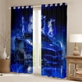 thumbnail image 2 of Feelyou Sports Car Blackout Curtains 2-Pack (42x63), Racing Horse Window Curtains, 2 of 6