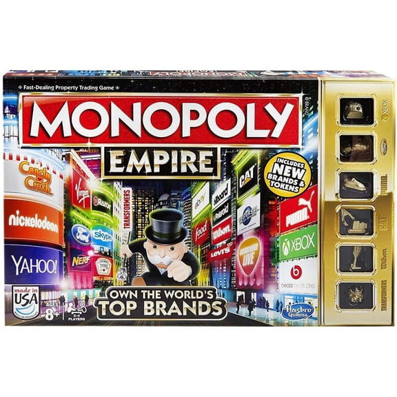 Pre-Owned M.o.n.o.p.o.l.y E.M.P.I.R.E Board Game Own the Worlds Top Brands -2-4 Players -
