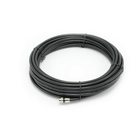 100' Feet Black : Solid Copper Center Conductor, Made in the USA : RG6 Coaxial Cable (Coax) with Compression Connectors, F81 / RF, Digital Coax for Audio/Video, CableTV, Antenna, Internet, &
