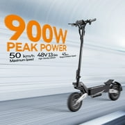 900W Peak OOTD T10 Electric Scooter for Adults, 31MPH Top Speed 48V Battery 28Mile Long ranges,11 Off-Road Foldable E-Scooter