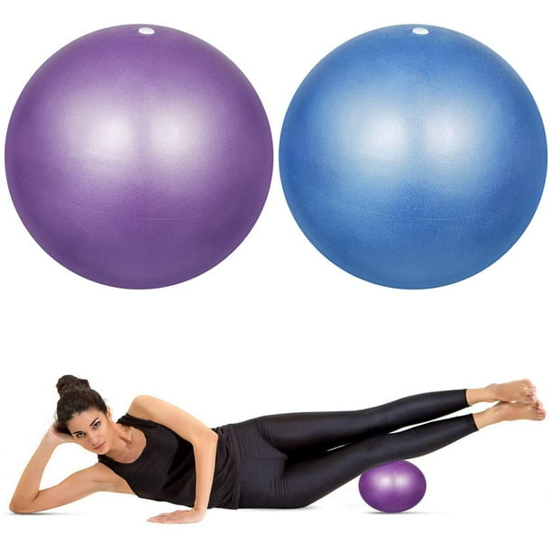 SURJDE DORYUM 2pcs Mini Exercise Ball 9inch 23cm Small Yoga Ball Soft Pilate Ball Home Training Ball Anti Burst and Slip with Inflatable Straw for