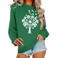 thumbnail image 6 of St Patricks Day Shirt Women Cute Crewneck Pullover Irish Shamrock Green Print Sweatshirt Casual Long Sleeve Tops for Women, 6 of 6