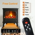 thumbnail image 6 of Simenmax Freestanding Electric Fireplace Heater, 26" Electric Fireplace Infrared Stove Heater, 3D Realistic Flame Effects, Adjustable Brightness and Heating Mode, Overheating Safe Design,1500W, Black, 6 of 8