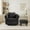 Black, variant on WEGFTDUOP 360° Swivel Accent Chair with Ottoman Set - Modern Chenille Barrel Armchair & Removable Pillowwith Footrest for Living Room, Bedroom and Office