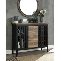Zudora Serve rAntique Oak & Black