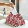 thumbnail image 6 of Cauagu Red Meat for Large Tissue Box Cover Rectangular–Plus Size Rectangle Tissue Box Holder Long Tissue Holder for Bathroom/Car/Office Decor 7.9X4.9X4.9'', 6 of 7