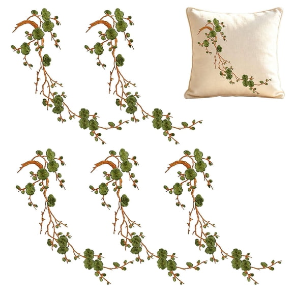 Cherry Blossom Patches, Iron On Sakura Embroidered Flower Patches for Clothes, Jeans, Backpacks, Hats, Bags & DIY Craft Decoration