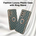 thumbnail image 2 of for Samsung Galaxy A53 5G Case with 360 Ring Kickstand A53 5G Case Luxury Plating Gold Bumper Shockproof Protective Phone Cover for Women Girls-Grey, 2 of 12