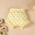 thumbnail image 6 of kaprioy Toddler Baby Girls Summer Outfits 0 3 6 9 12 18 Months Letter Holy Cow I'm Cute Print Romper Tops + Floral Short + Headband 3Pcs Set, 6 of 6
