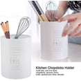 thumbnail image 2 of Organizador de utensilios de cocina negro, cesta de almacenamiento de utensilios de metal, práctico organizador de utensilios de cocina, color blanco, 2 of 5