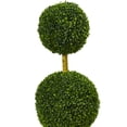 thumbnail image 2 of Nearly Natural 4.5' Double Boxwood Artificial Topiary Tree, UV Resistant, 2 of 3