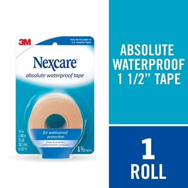 Nexcare Absolute Waterproof First Aid Tape, 1.5 in x 5 yds