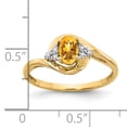 thumbnail image 2 of 14K Yellow Gold Diamond & Citrine Ring, 2 of 2