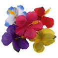 thumbnail image 2 of 90 hojas de palmeras tropicales y flores de hibisco, hojas artificiales, 2 of 5